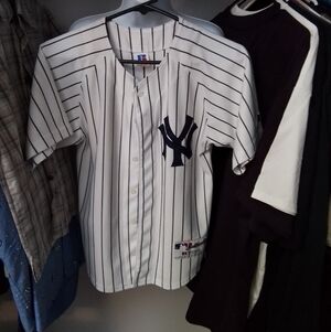 Original #2 Derek Jeter Yankees Kids Baseball Jersey with Navy Logo